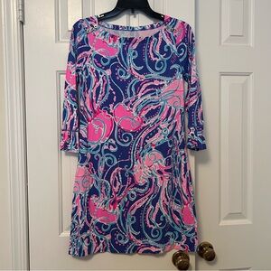 Lilly Pulitzer UPF 50 Sophie Dress Size Iris Blue Pop Up Jellies Be Jammin Small